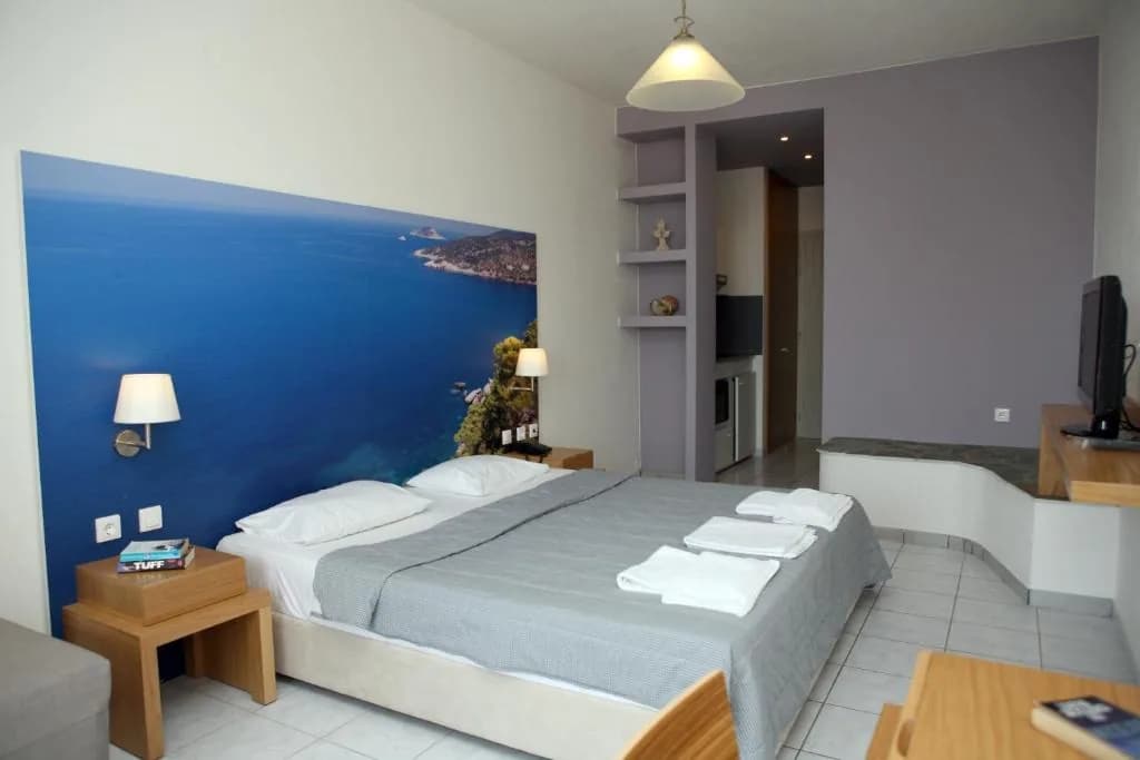 Studio interior with sea view